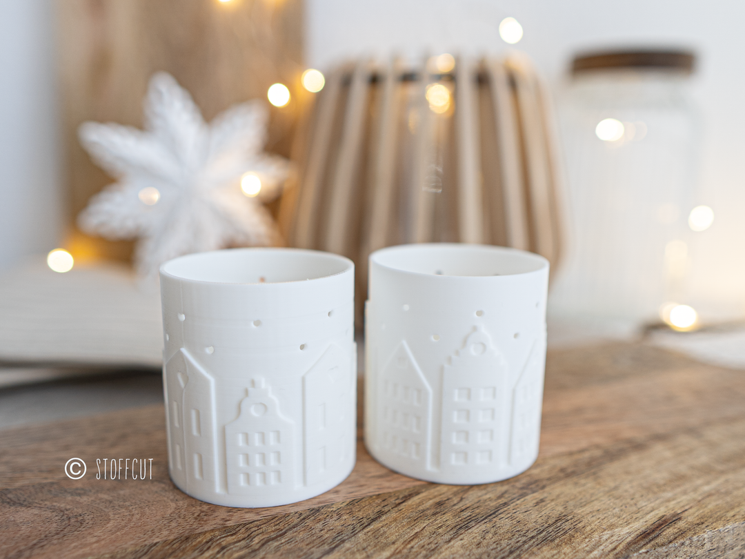STL und 3MF Druckdatei 3D, Teelicht LED, Windlicht, XMAS, inkl. Mini-Gewerbelizenz