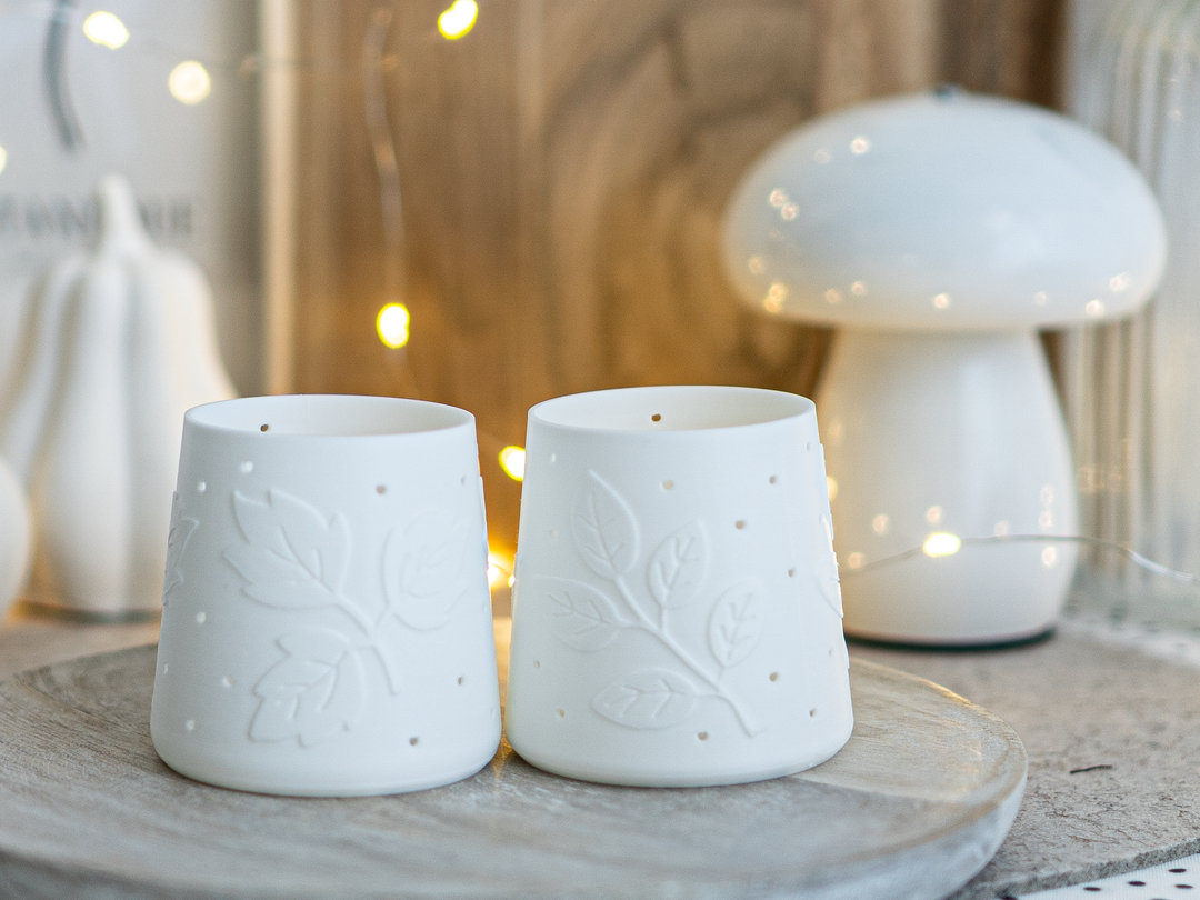 STL und 3MF Druckdatei 3D, Teelicht LED, Windlicht, Herbst Blätter, inkl. Mini-Gewerbelizenz