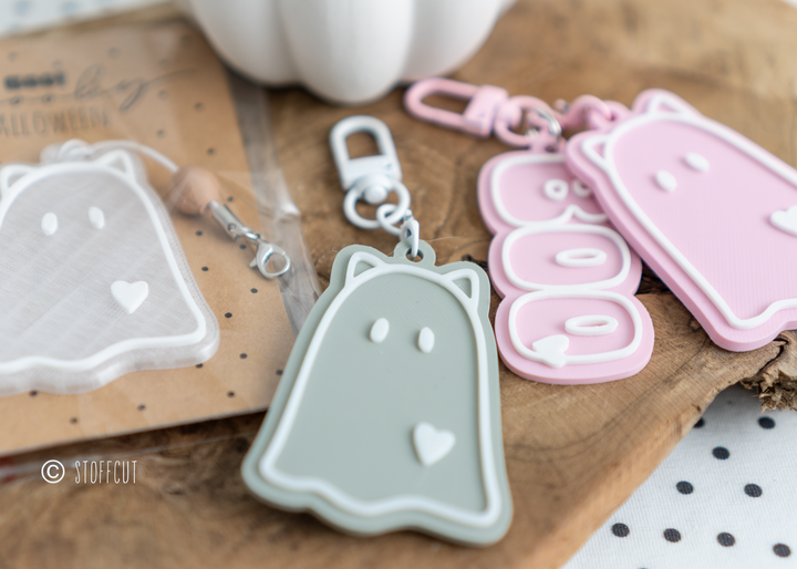 STL und 3MF Druckdatei 3D, Ghost, Boo, Gespenst Anhänger, inkl. Mini-Gewerbelizenz