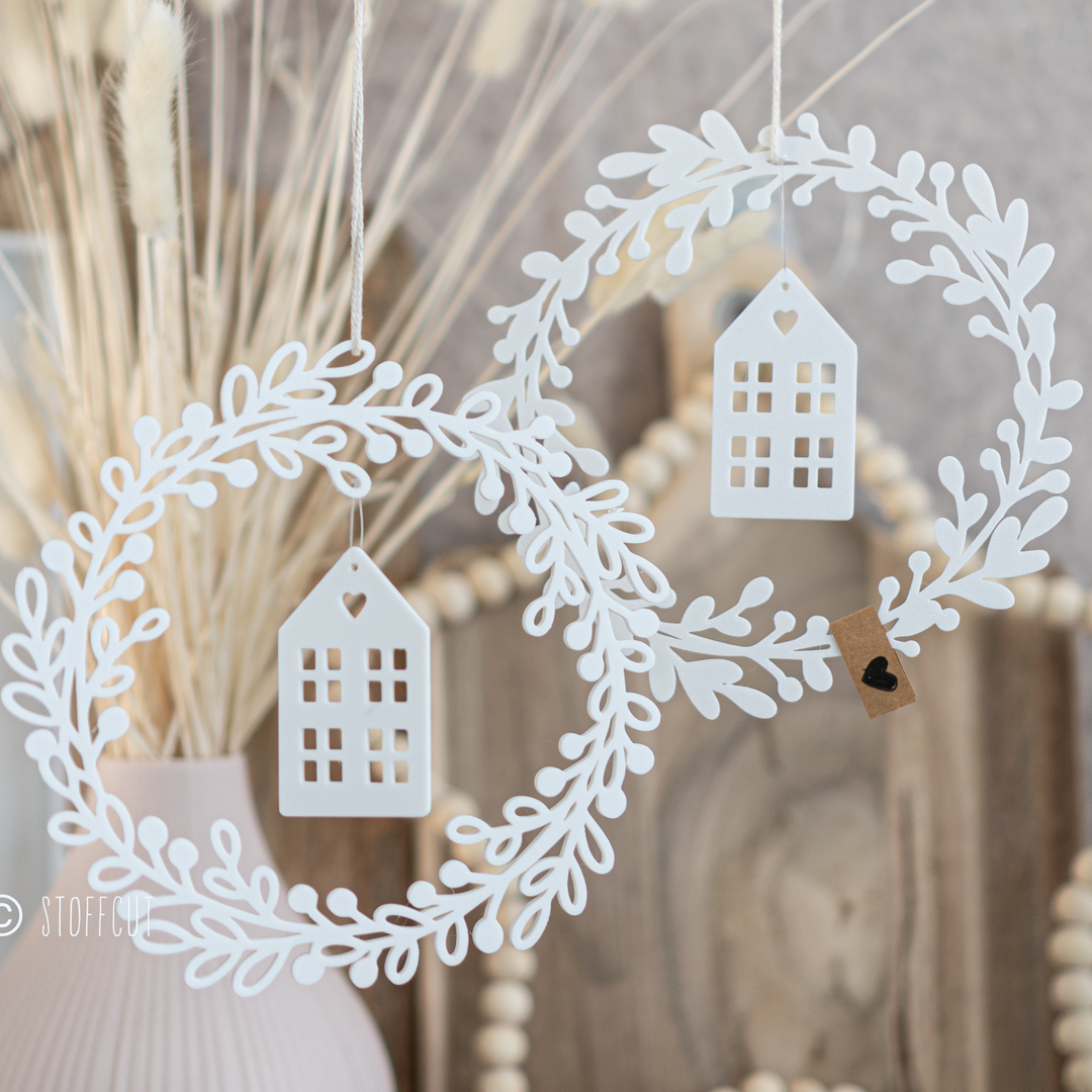 STL und 3MF Druckdatei 3D, Kränze, Fensterkranz, Türkranz, Haus, inkl. Mini-Gewerbelizenz