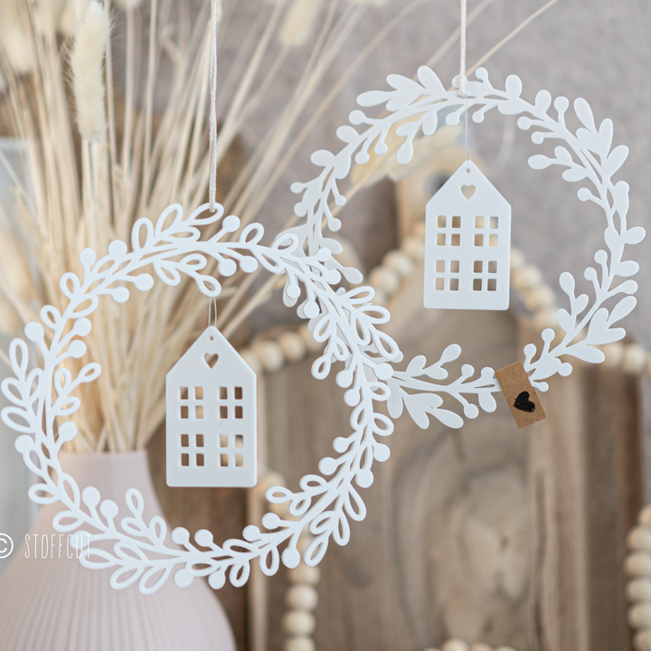 STL und 3MF Druckdatei 3D, Kränze, Fensterkranz, Türkranz, Haus, inkl. Mini-Gewerbelizenz