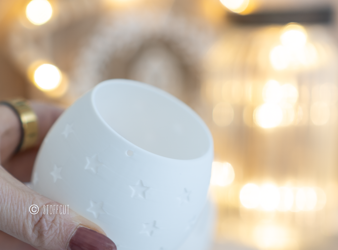 STL und 3MF Druckdatei 3D, Teelicht LED, Kugel Windlicht, Sterne,  inkl. Mini-Gewerbelizenz