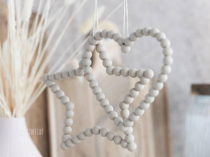STL und 3MF Druckdatei 3D, Herz, Stern, Fensterkranz, Türkranz, inkl. Mini-Gewerbelizenz