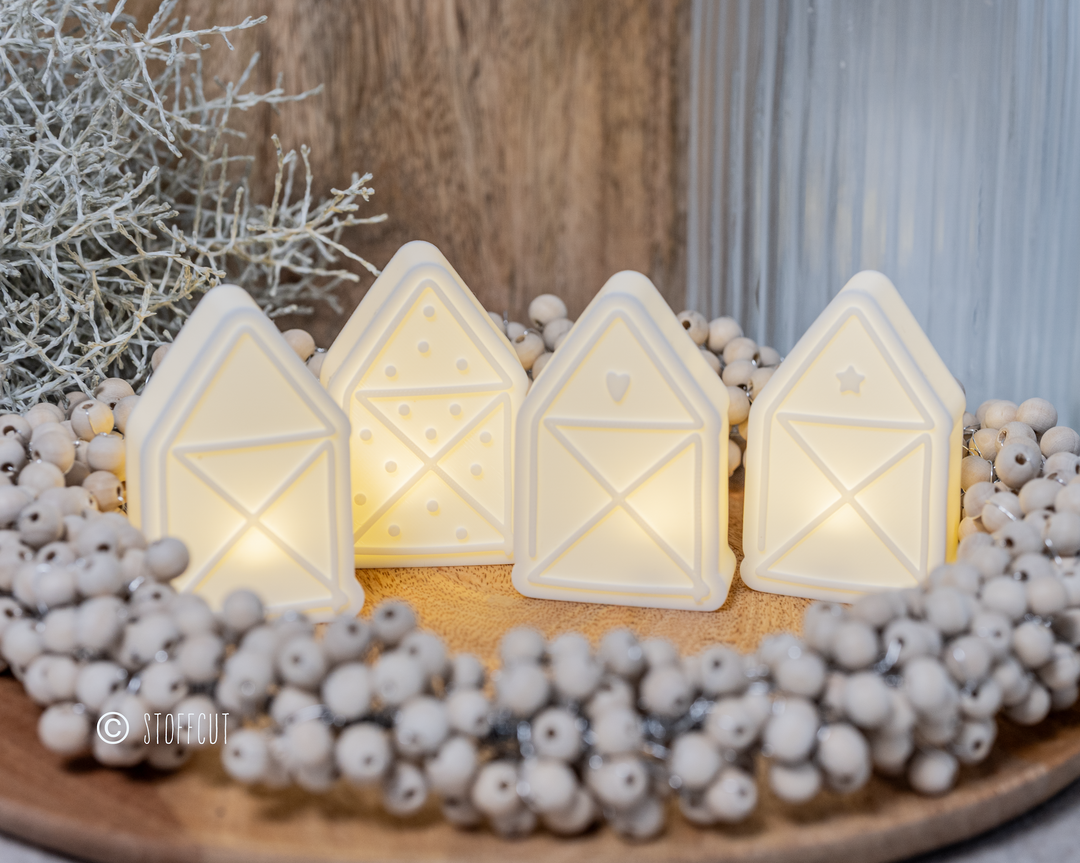 STL und 3MF Druckdatei 3D, Lichtbox, XMAS, Nikolaus-Lichthäuschen,  inkl. Mini-Gewerbelizenz