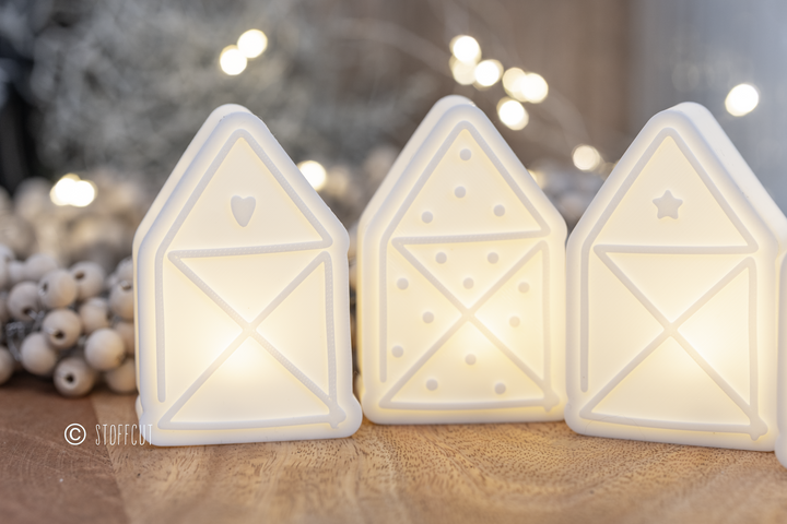 STL und 3MF Druckdatei 3D, Lichtbox, XMAS, Nikolaus-Lichthäuschen,  inkl. Mini-Gewerbelizenz