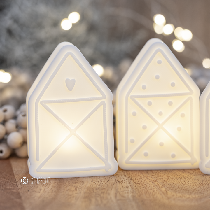 STL und 3MF Druckdatei 3D, Lichtbox, XMAS, Nikolaus-Lichthäuschen,  inkl. Mini-Gewerbelizenz