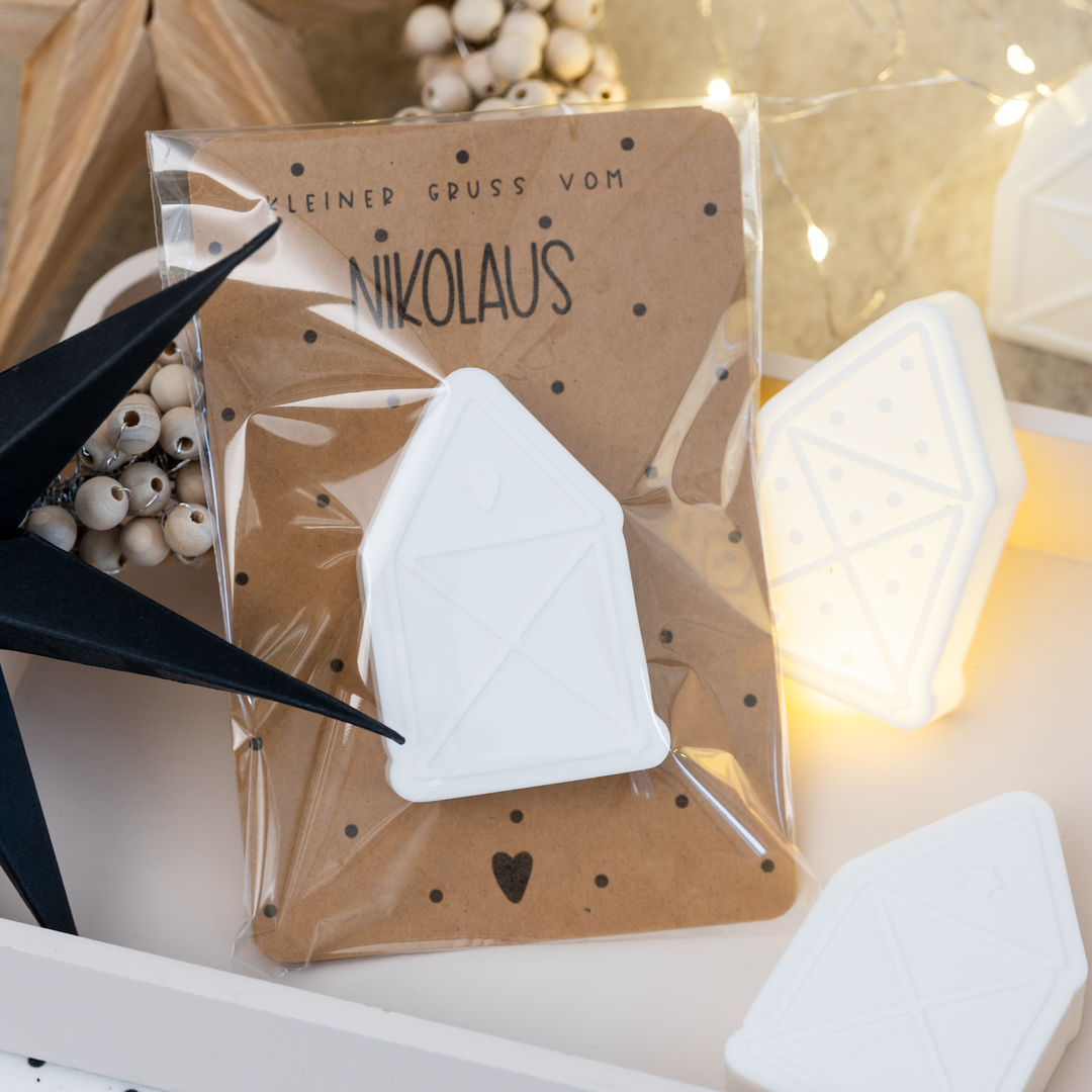 STL und 3MF Druckdatei 3D, Lichtbox, XMAS, Nikolaus-Lichthäuschen,  inkl. Mini-Gewerbelizenz