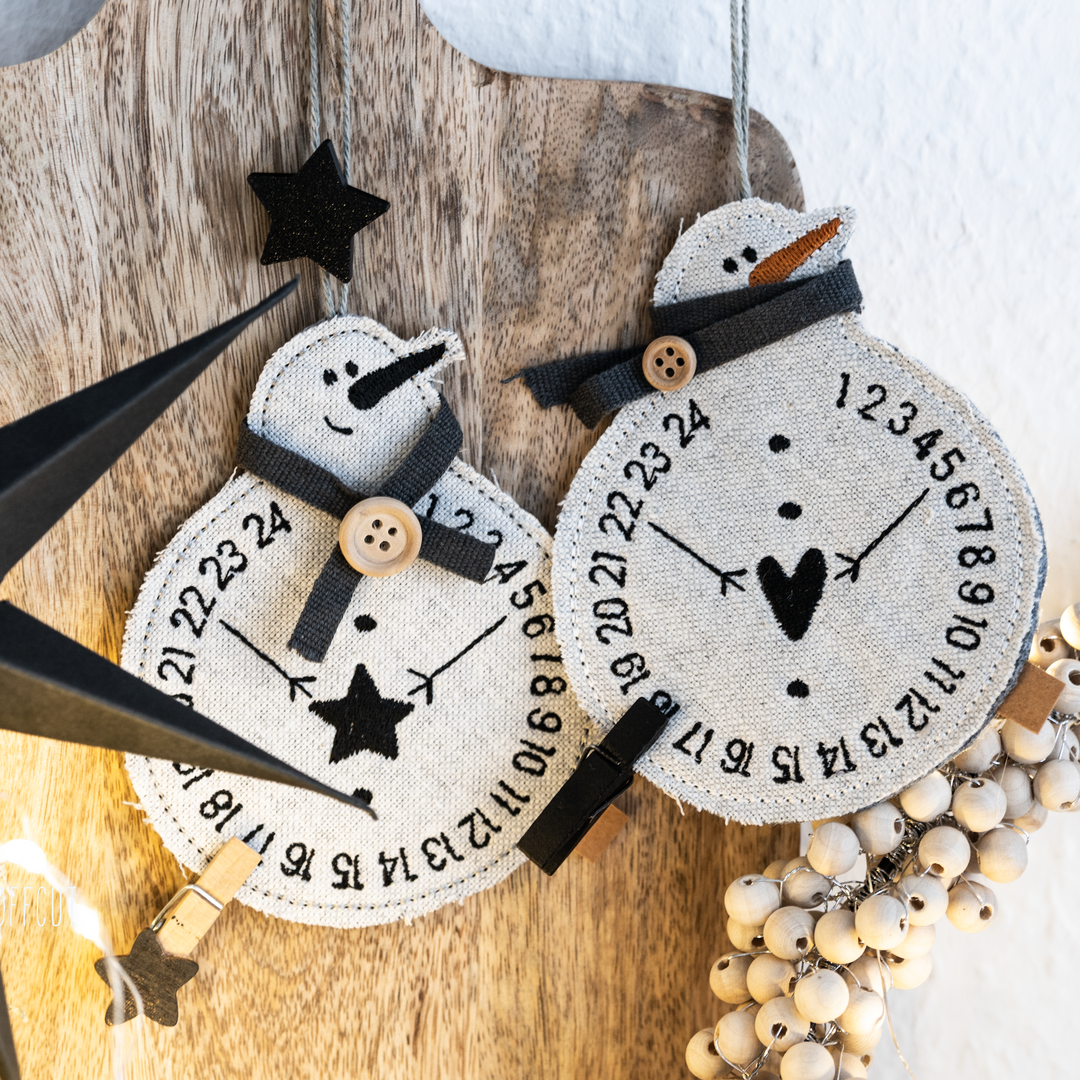 Stickdatei ITH Schneemann Countdown