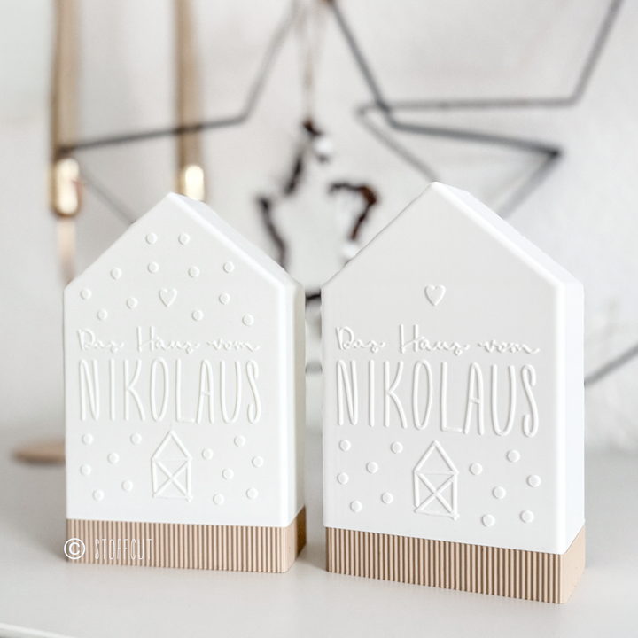 STL und 3MF Druckdatei 3D, Teelicht Haus mit Sockel, LED, Windlicht, Nikolaushaus, inkl. Mini-Gewerbelizenz