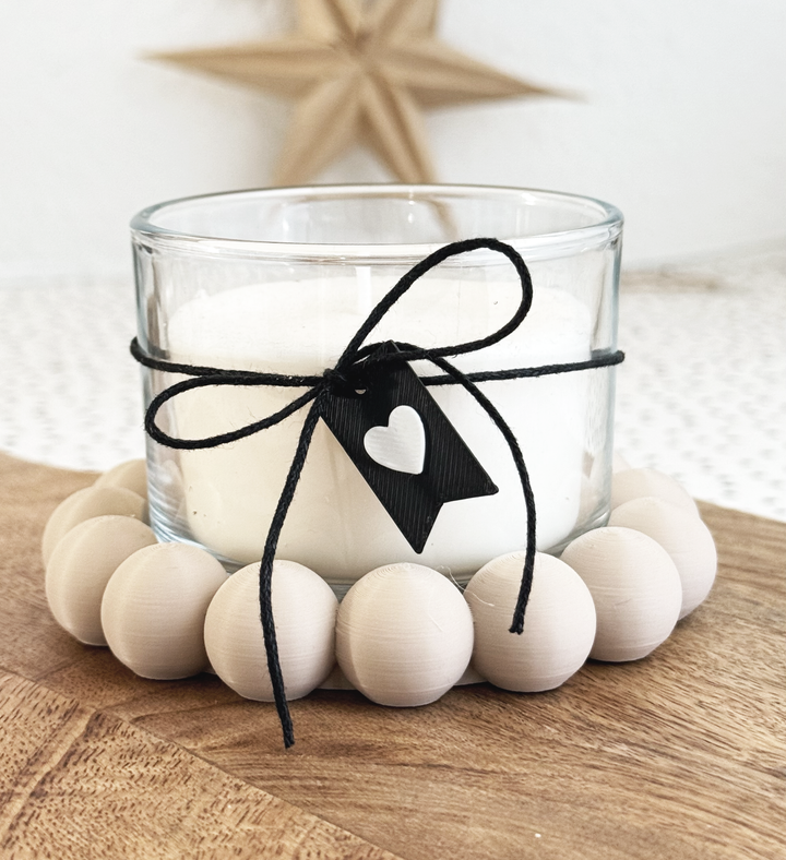 3D-Druckdatei Kerzenteller Bubbles – für IKEA Kerzengläser | STL &amp; 3MF