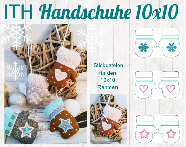 Stickdatei ITH Handschuhe