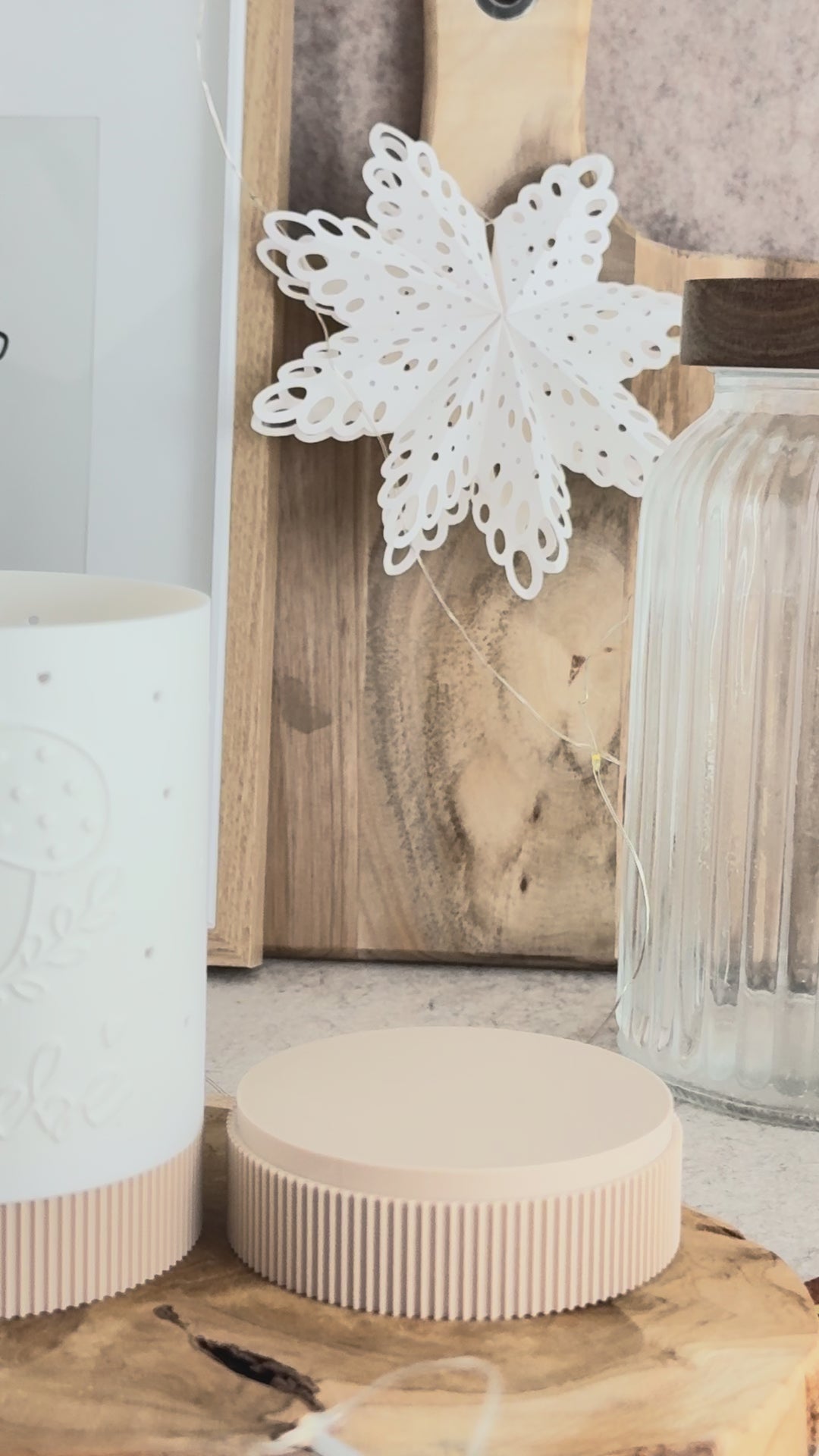 STL und 3MF Druckdatei 3D, Teelicht mit Sockel, LED, Windlicht, Pilze , inkl. Mini-Gewerbelizenz
