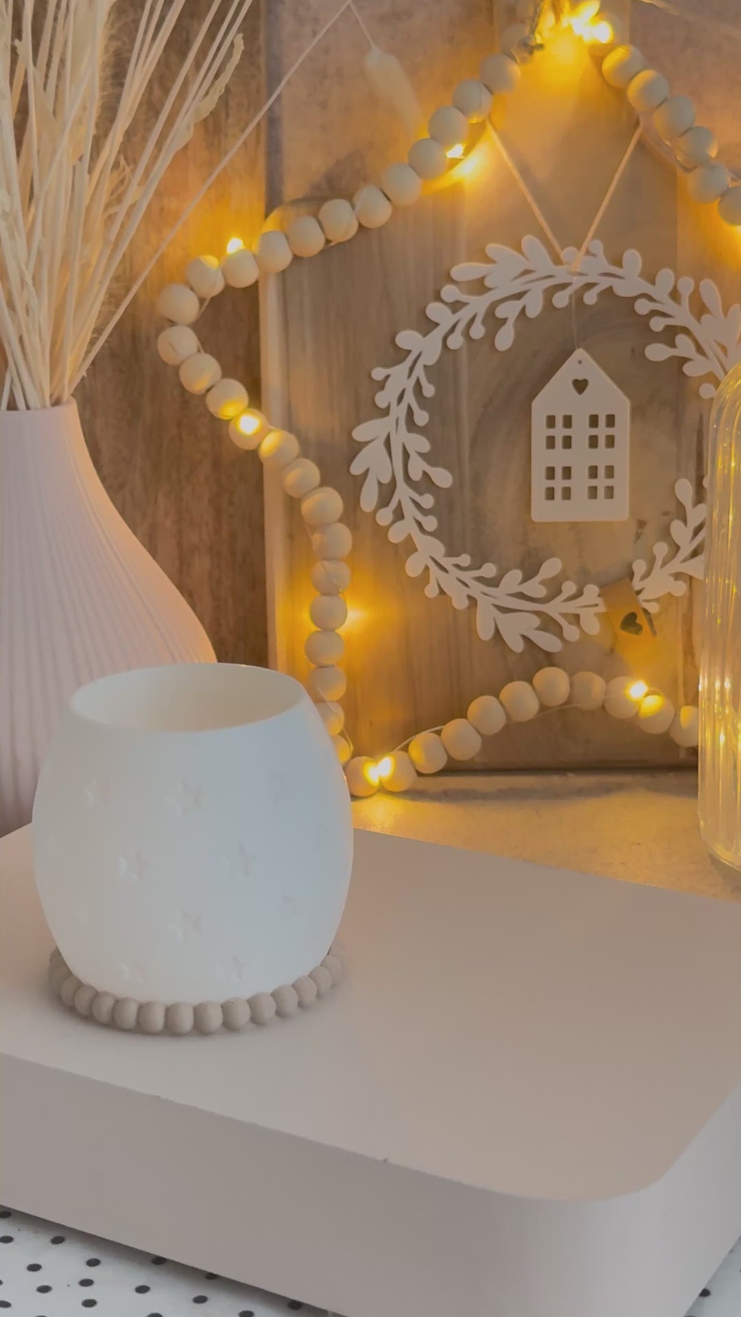 STL und 3MF Druckdatei 3D, Teelicht LED, Kugel Windlicht, Sterne,  inkl. Mini-Gewerbelizenz