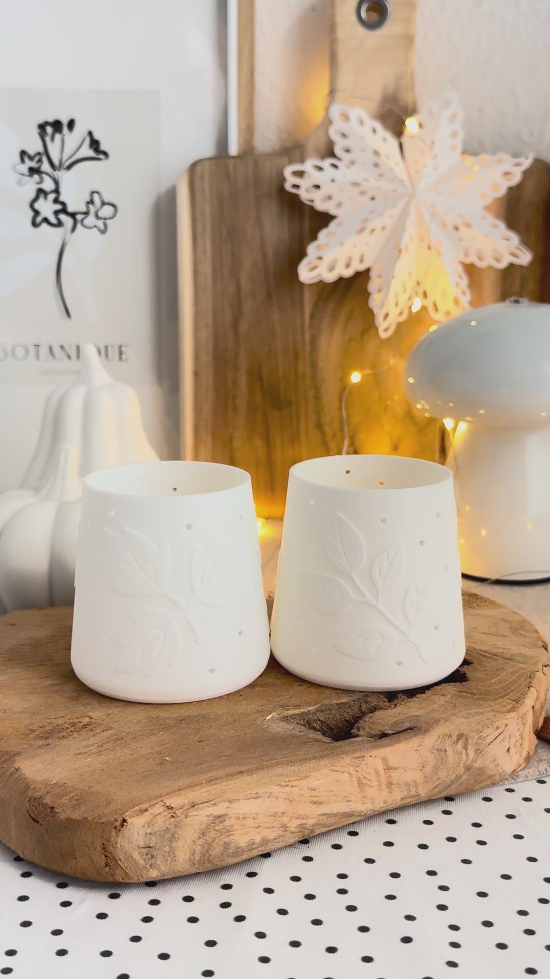 STL und 3MF Druckdatei 3D, Teelicht LED, Windlicht, Herbst Blätter, inkl. Mini-Gewerbelizenz